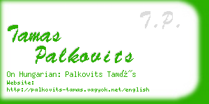 tamas palkovits business card